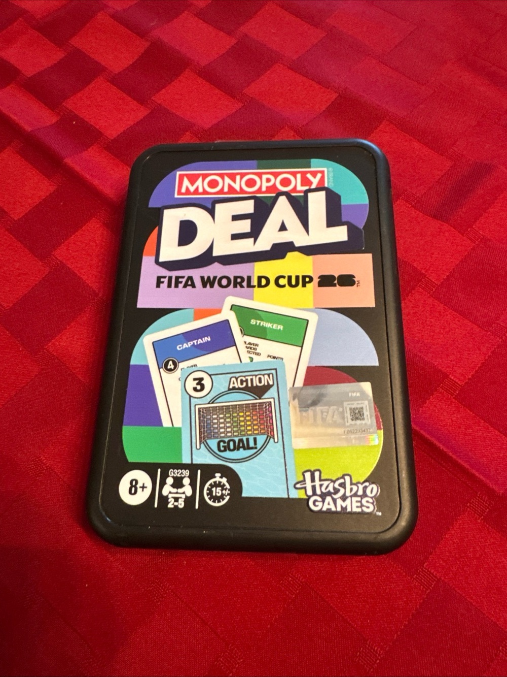 Hasbro Monopoly Deal FIFA World Cup Card Game - Black Multicolor Tin